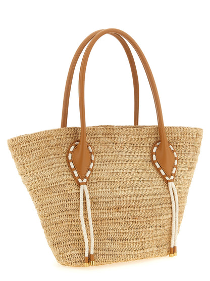 Christian Louboutin Beige Raffia Shopper