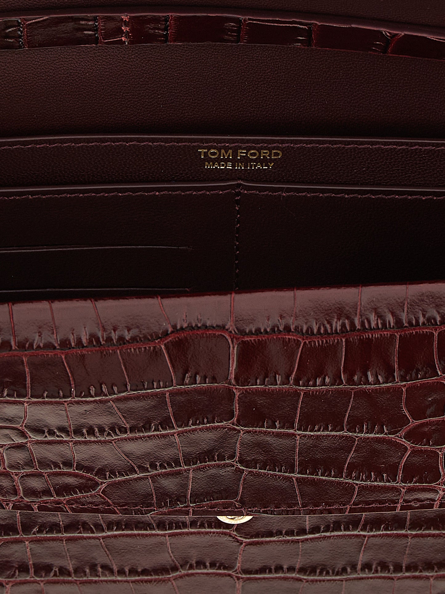 Tom Ford Bordeaux Kalbsleder Clutch