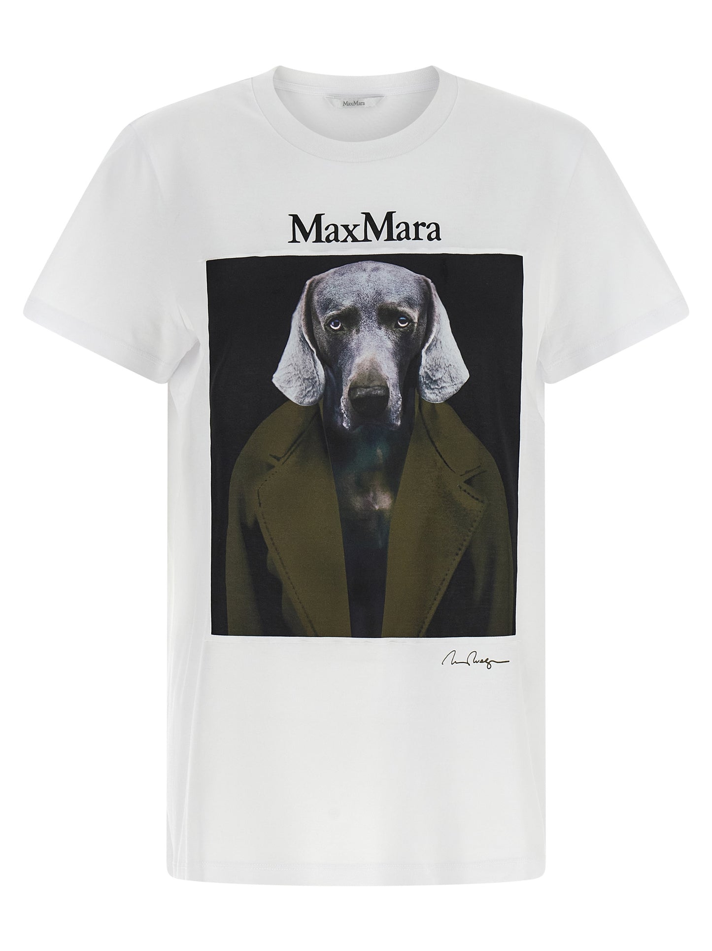 Max Mara Weißes Baumwoll-T-Shirt