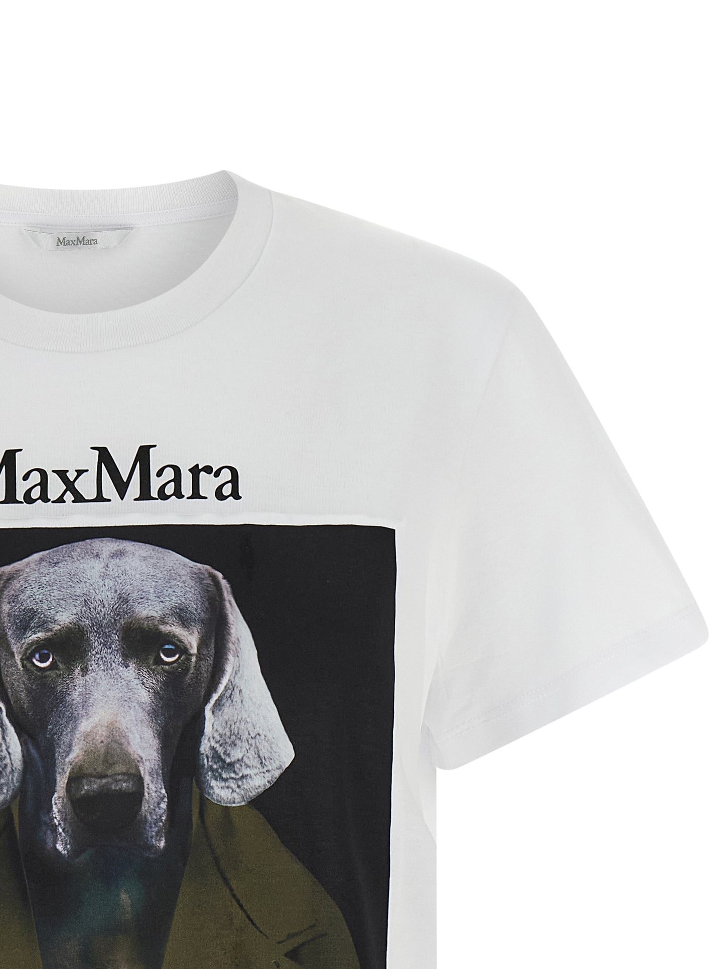 Max Mara Weißes Baumwoll-T-Shirt