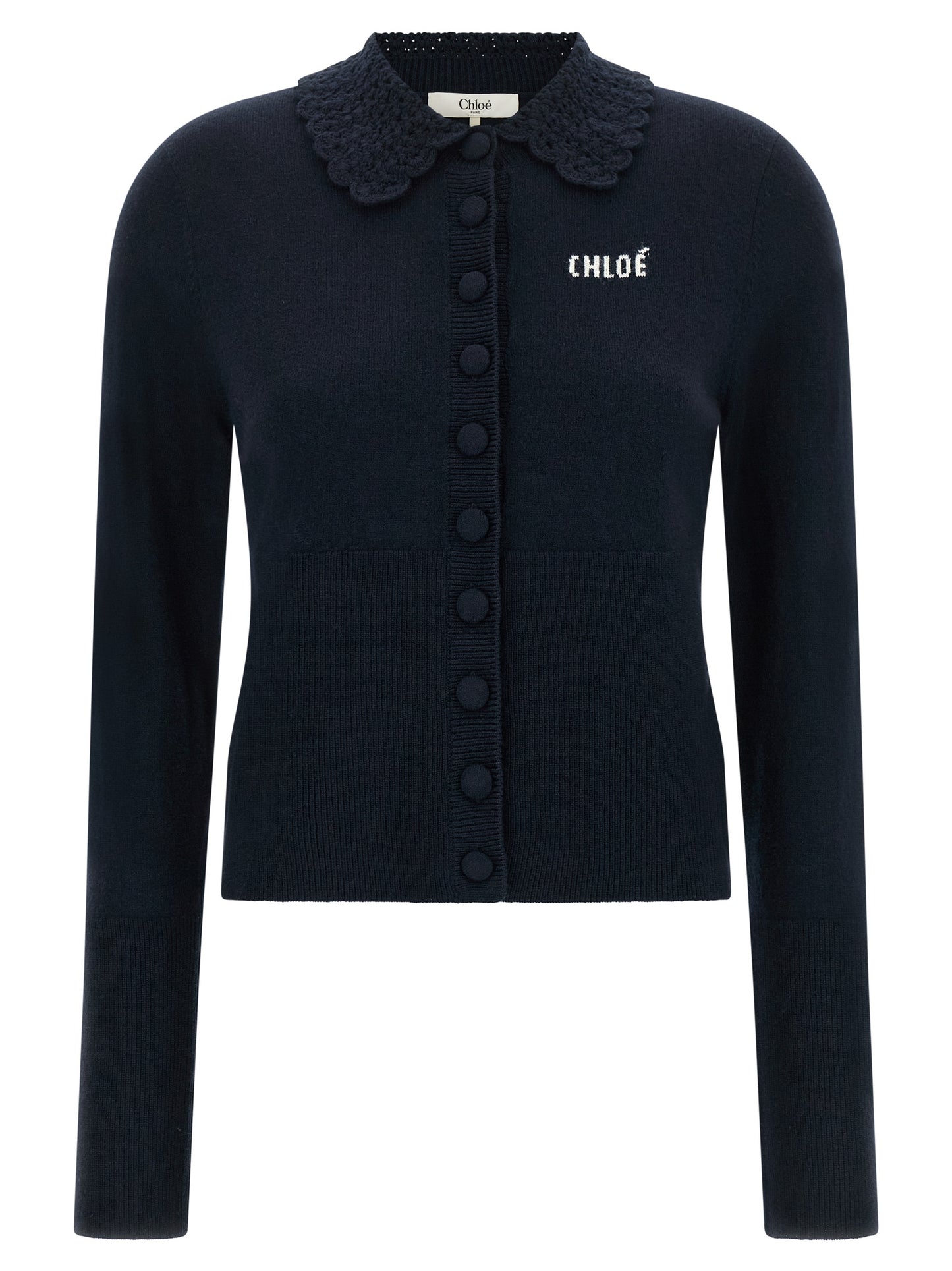 Chloé Blauer Wollcardigan