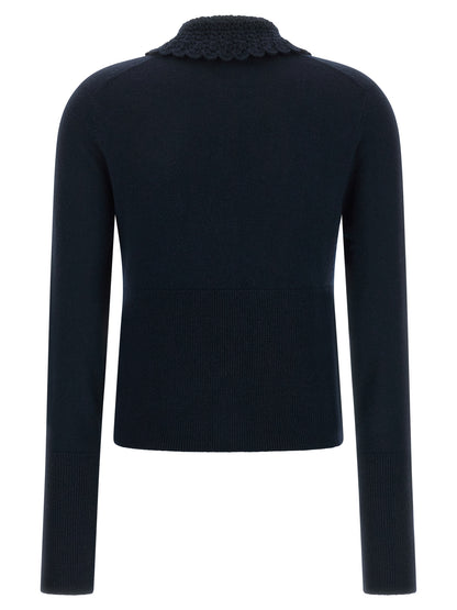 Chloé Blauer Wollcardigan