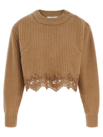Chloé Beige Wollstrickjacke