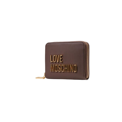 Love Moschino Braune Geldbörse aus Polyethylen
