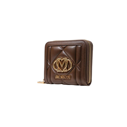 Love Moschino Braune Geldbörse aus Polyethylen