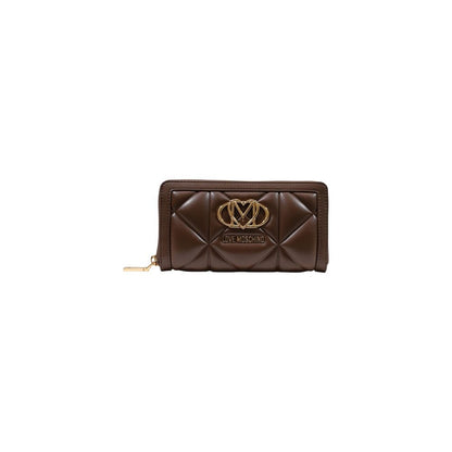 Love Moschino Braune Geldbörse aus Polyethylen