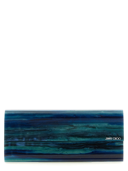 Jimmy Choo Zweifarbige Clutch aus Polyester