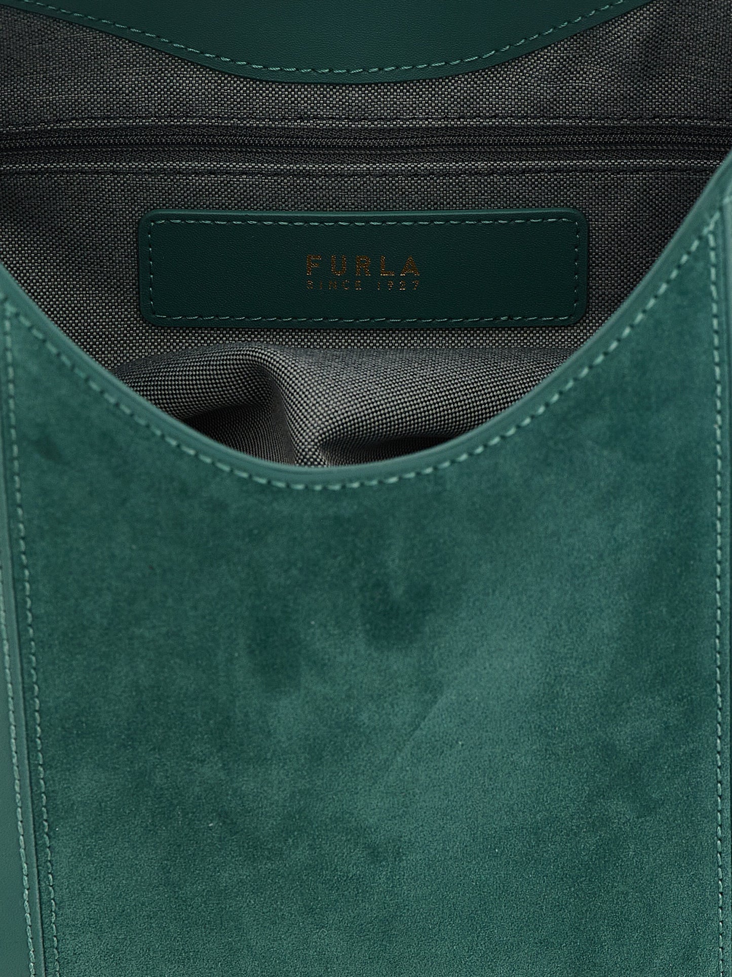 Furla Zweifarbige Schultertasche aus Kalbsleder