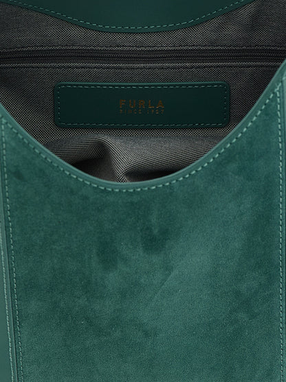 Furla Zweifarbige Schultertasche aus Kalbsleder