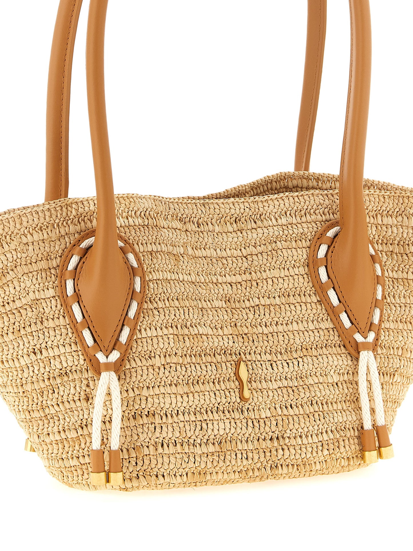 Christian Louboutin Beige Raffia Shopper