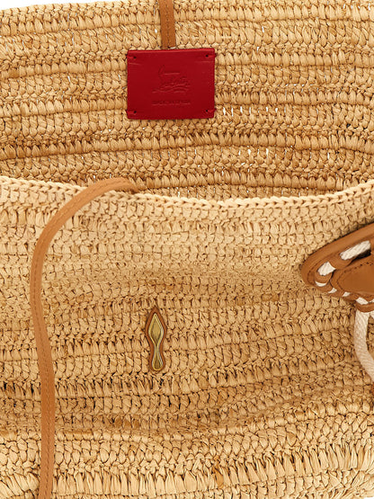 Christian Louboutin Beige Raffia Shopper