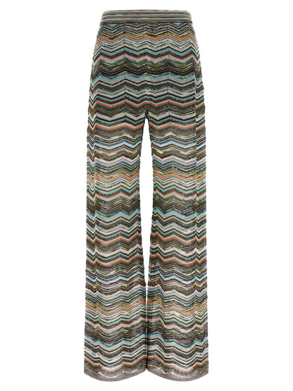 Missoni Mehrfarbige Hose aus Viskose mit ausgestelltem Bein