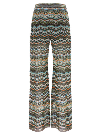 Missoni Mehrfarbige Hose aus Viskose mit ausgestelltem Bein