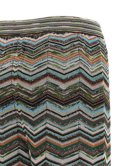 Missoni Mehrfarbige Hose aus Viskose mit ausgestelltem Bein