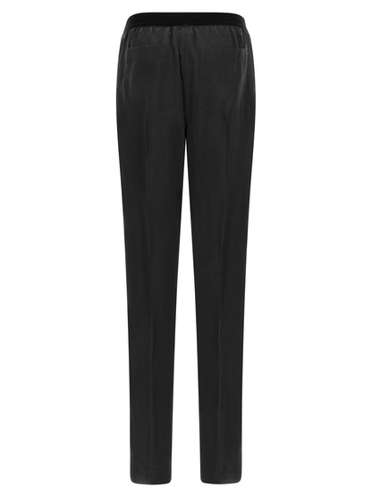 Tom Ford Schwarze Seidenhose Nachtwäsche