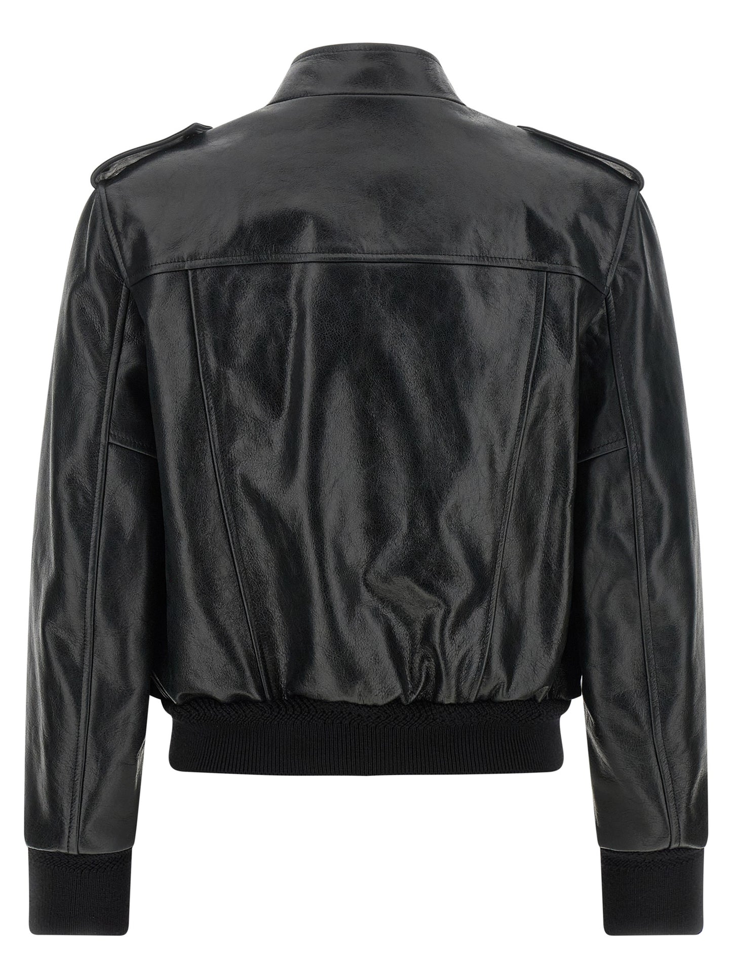 Tom Ford Schwarze Lammlederjacke