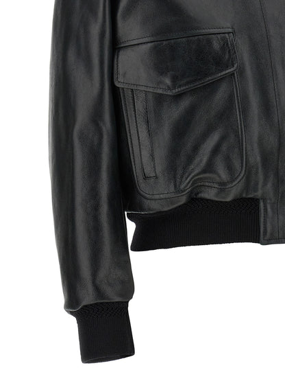 Tom Ford Schwarze Lammlederjacke