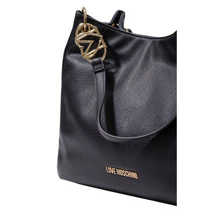 Love Moschino Schwarze Handtasche aus Polyethylen