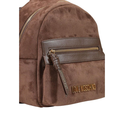 Love Moschino Brauner Rucksack aus Polyester