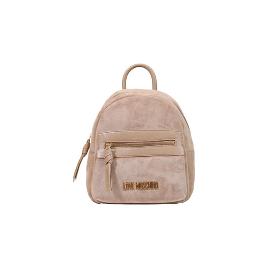 Love Moschino Beiger Rucksack aus Polyester