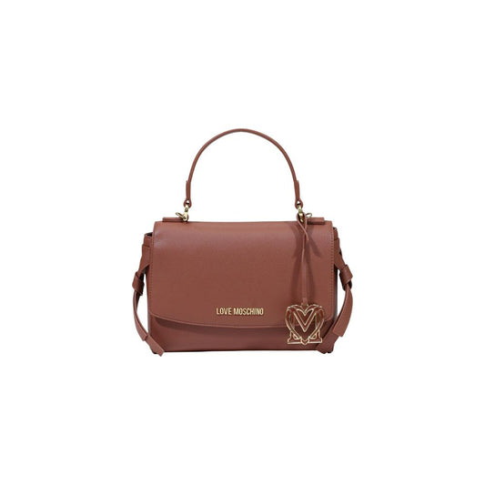 Love Moschino Braune Handtasche aus Polyethylen