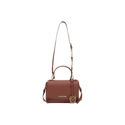 Love Moschino Braune Handtasche aus Polyethylen