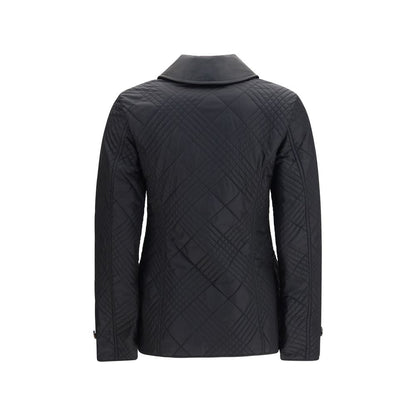 Burberry Schwarze Polyamid-Jacke in voller Länge