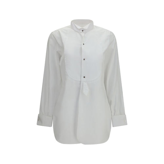 Maison Margiela Weißes Baumwollkleidhemd