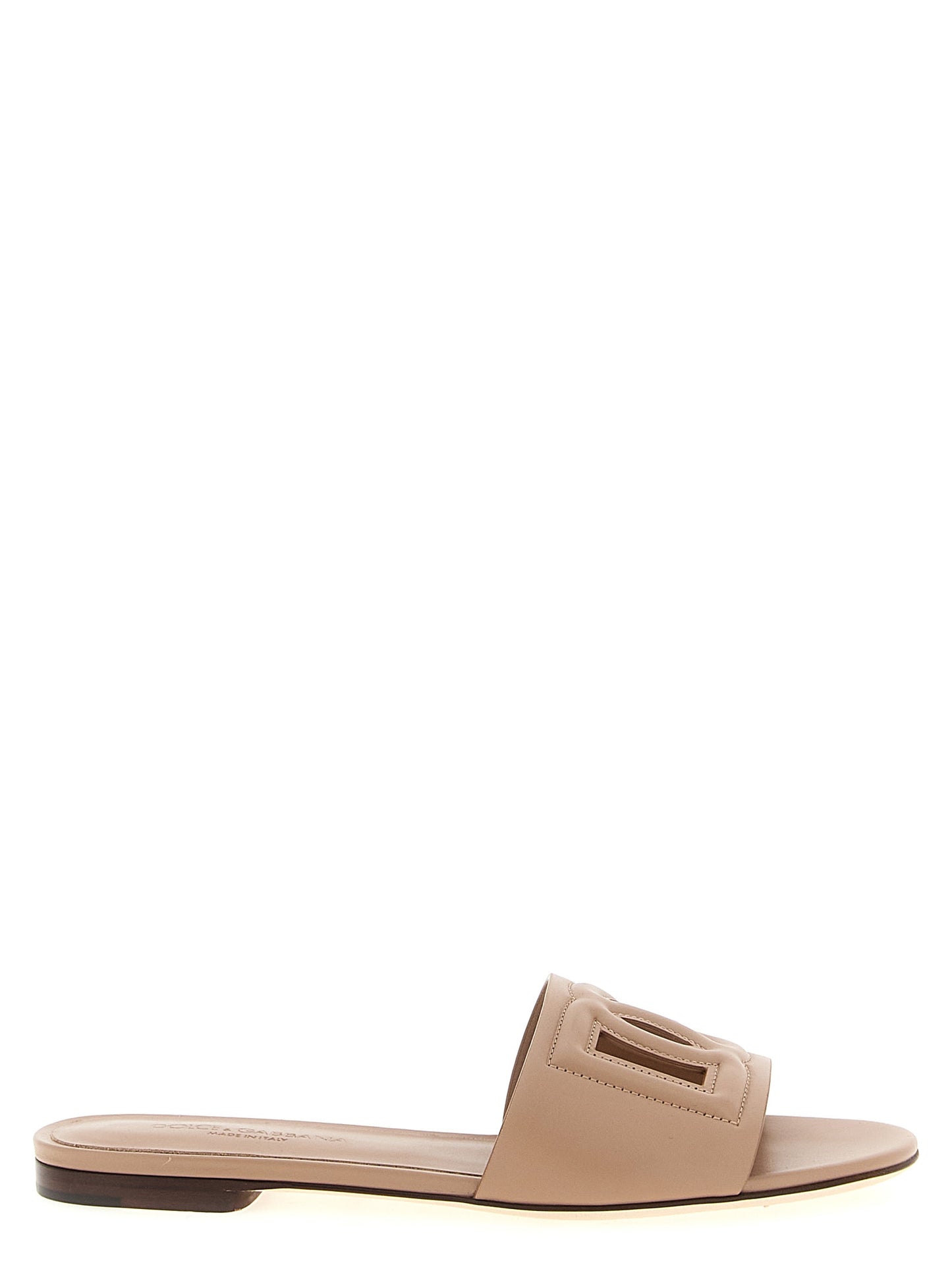 Dolce & Gabbana Beige Kalbsleder-Slipper