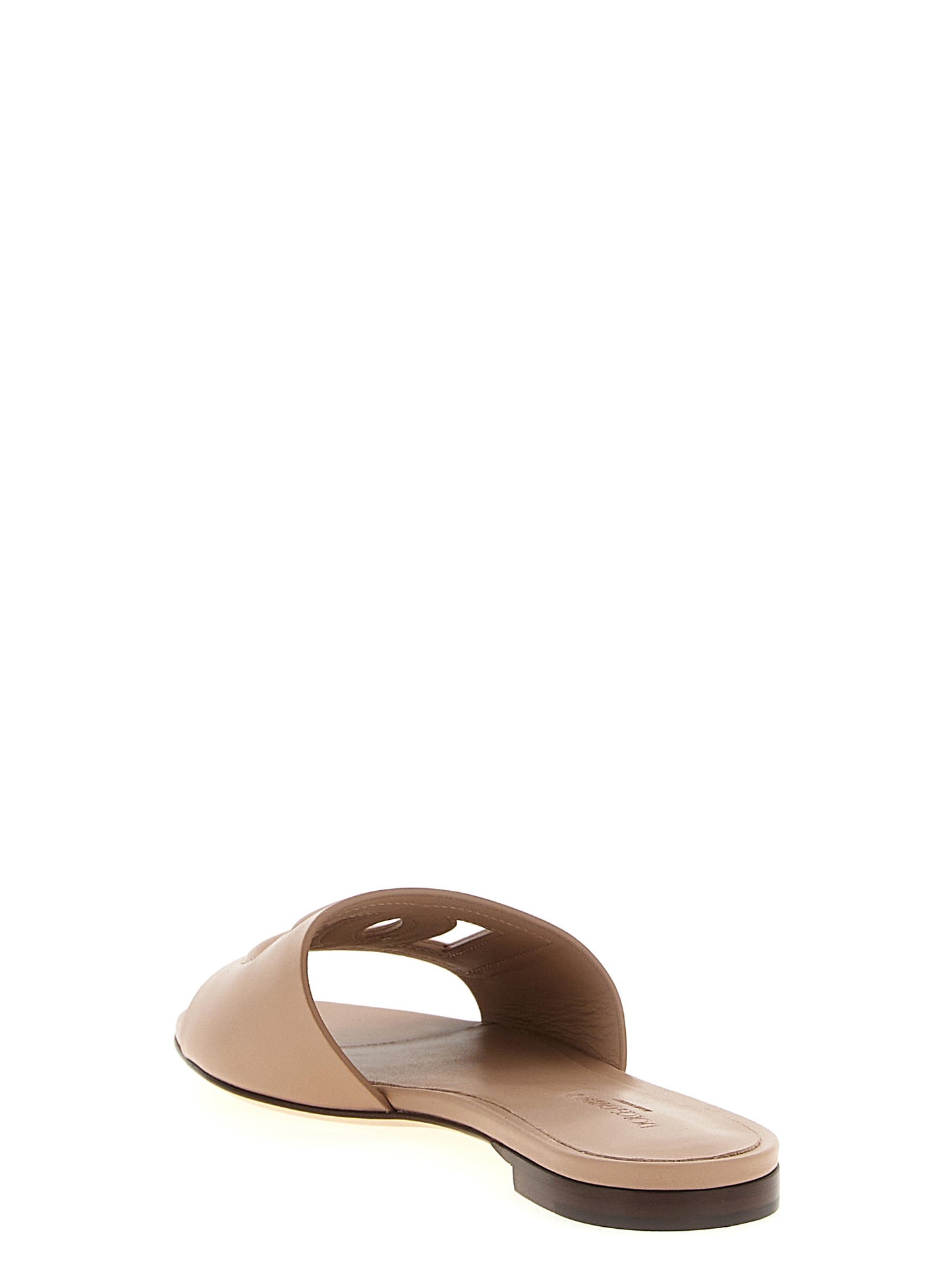 Dolce & Gabbana Beige Kalbsleder-Slipper