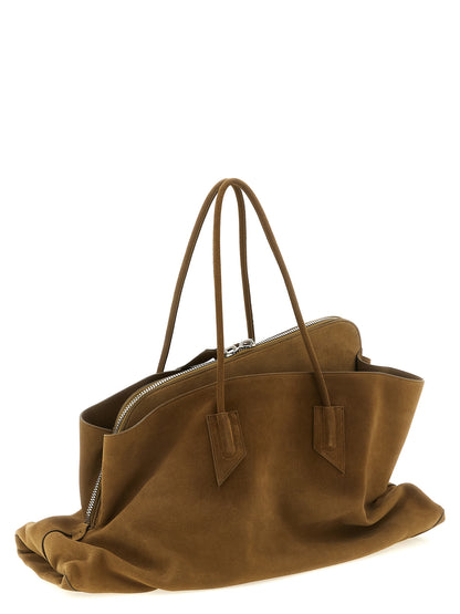 The Attico Braunes Kalbsleder Damen Crossbody Tasche