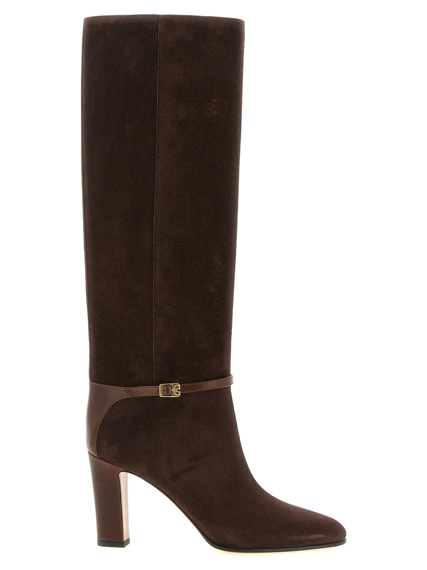 Valentino Garavani Braun Kalbsleder Overknee-Stiefel