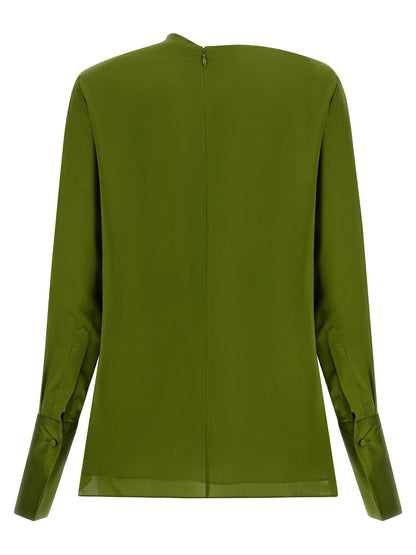 Tom Ford Zweifarbige Seidenbluse