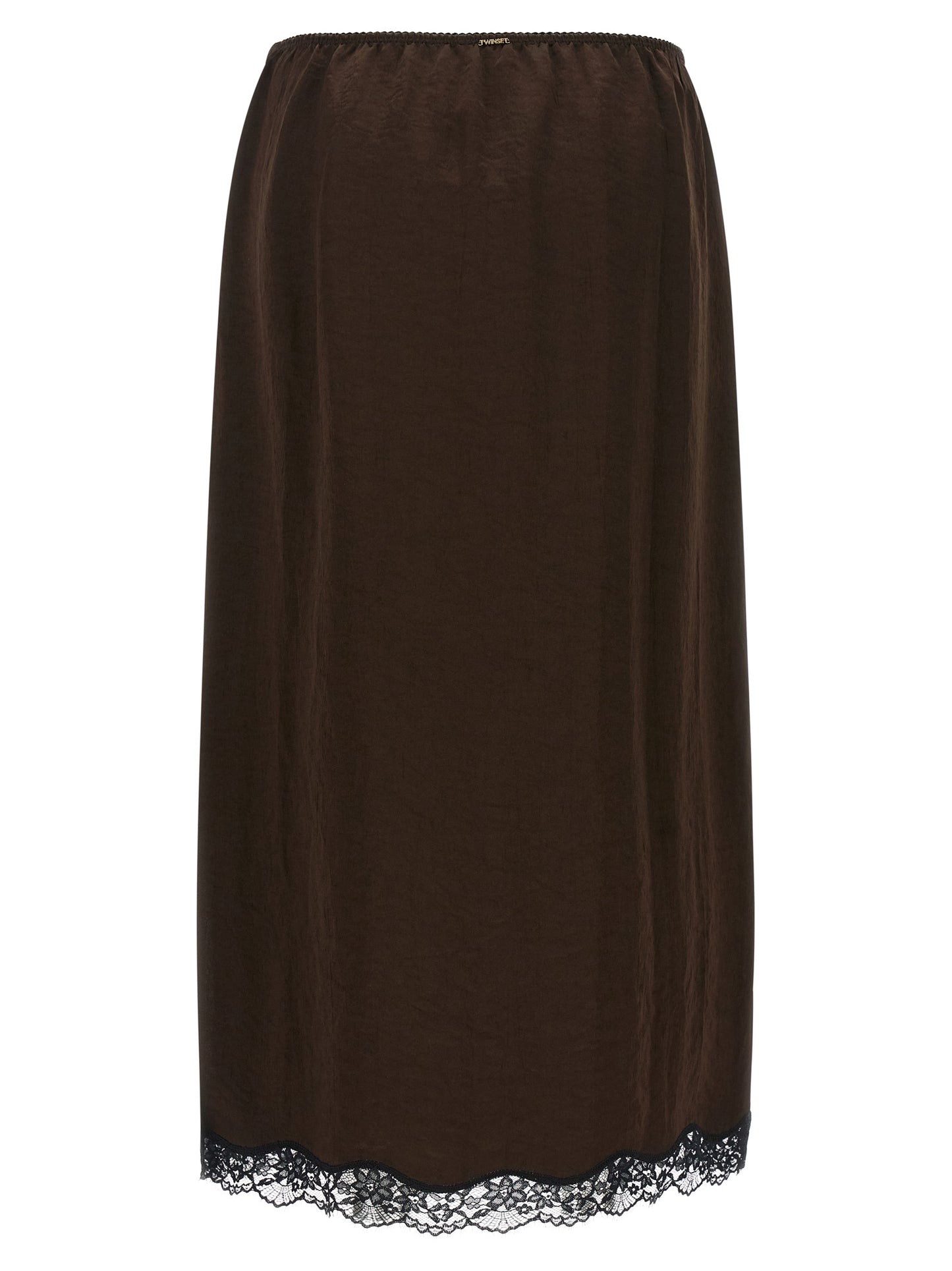 Twinset Brauner Marabou-Midi-Rock