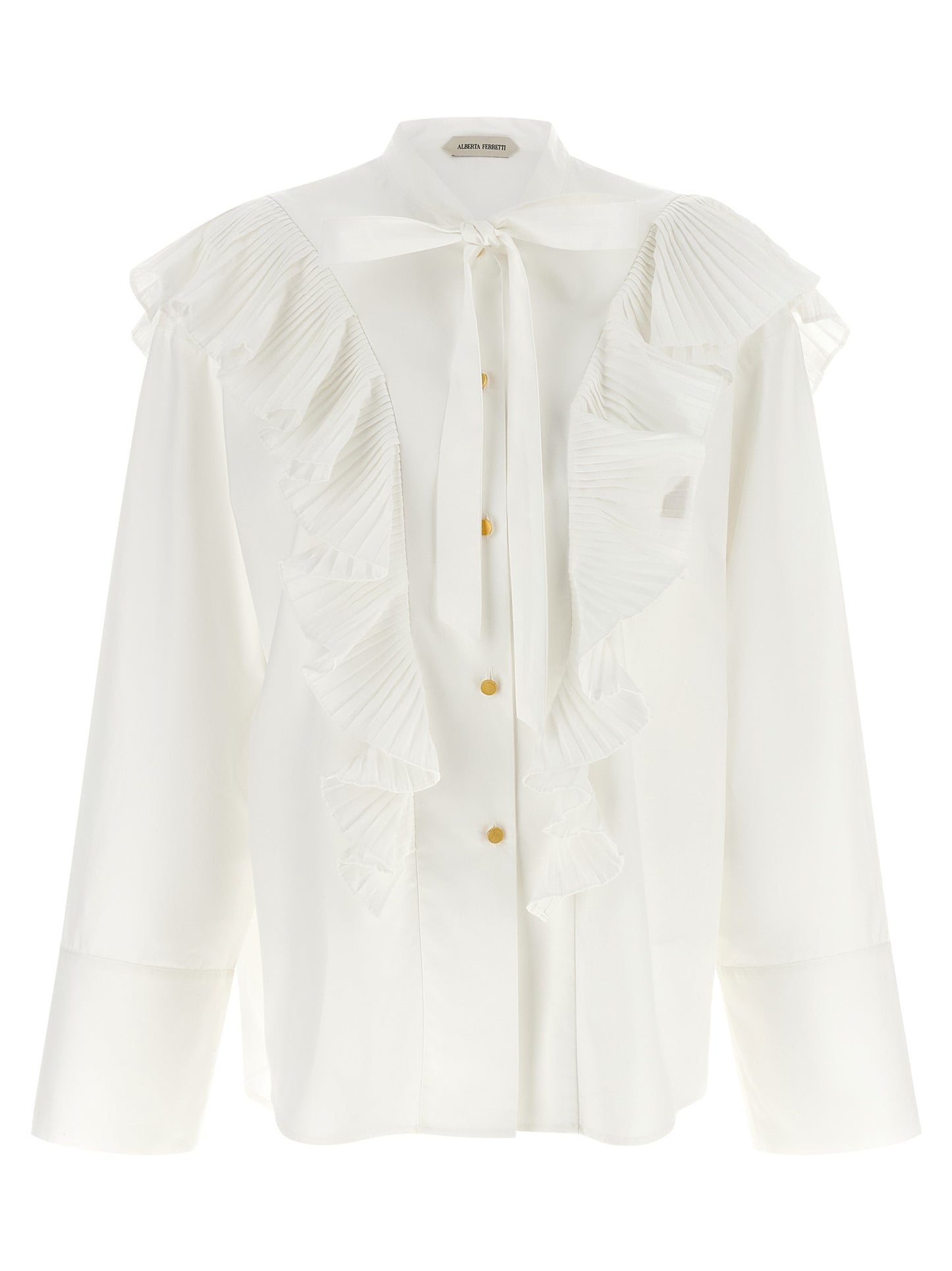 Alberta Ferretti Weiße Baumwollbluse