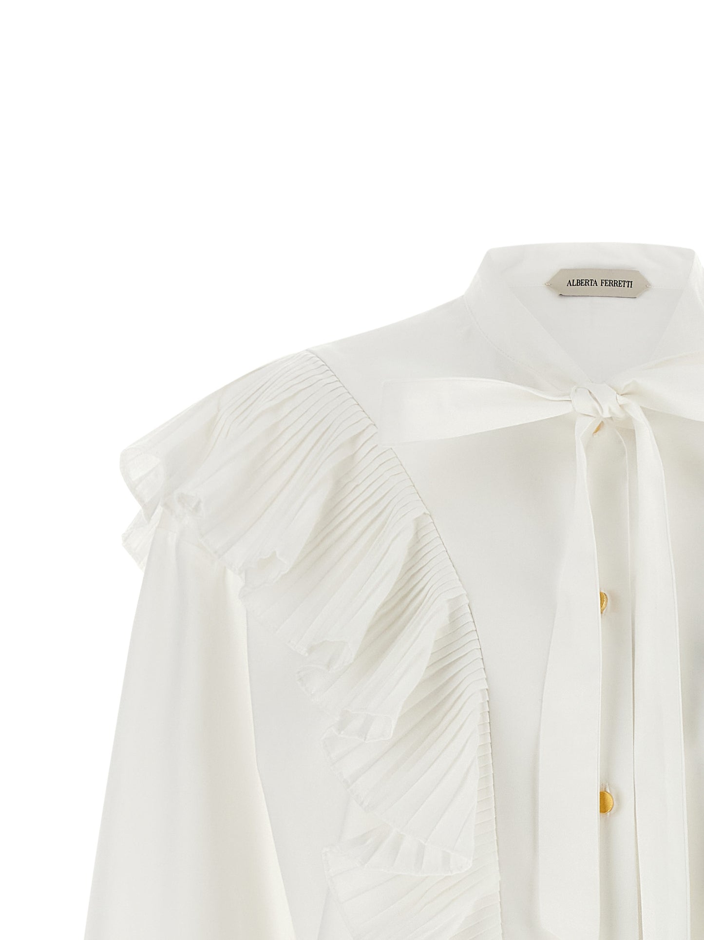 Alberta Ferretti Weiße Baumwollbluse