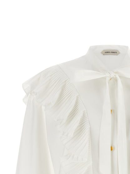 Alberta Ferretti Weiße Baumwollbluse