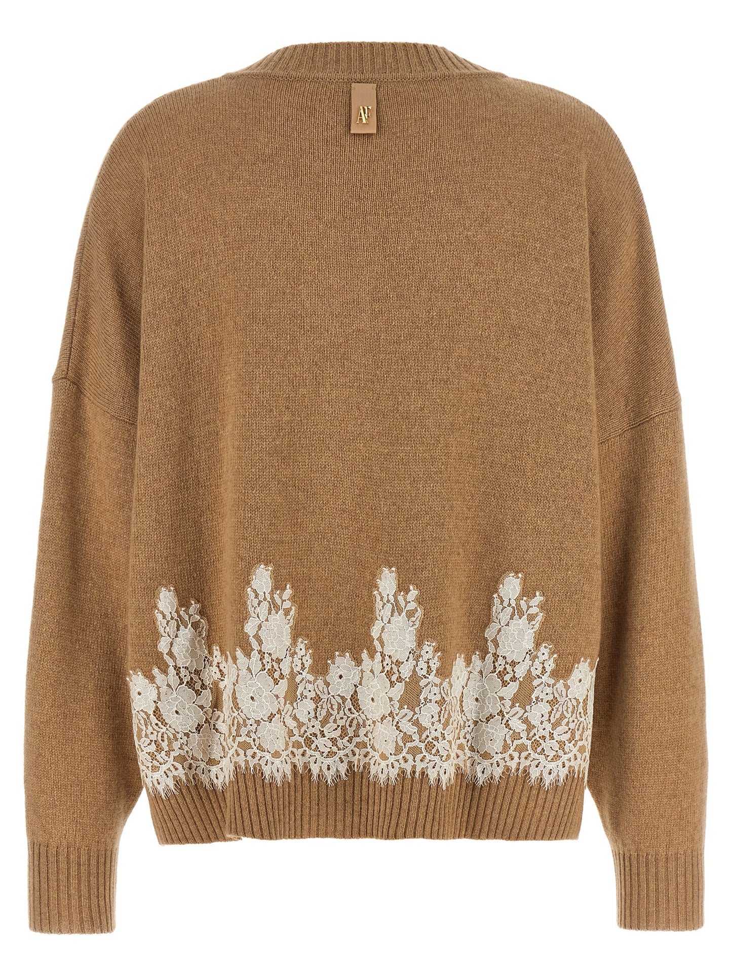 Alberta Ferretti Brauner Kaschmir-Strickjacke