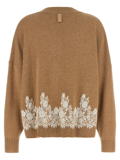 Alberta Ferretti Brauner Kaschmir-Strickjacke