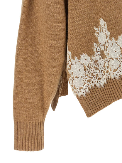 Alberta Ferretti Brauner Kaschmir-Strickjacke