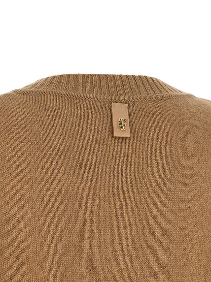 Alberta Ferretti Brauner Kaschmir-Strickjacke