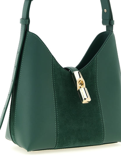 Furla Zweifarbige Schultertasche aus Kalbsleder
