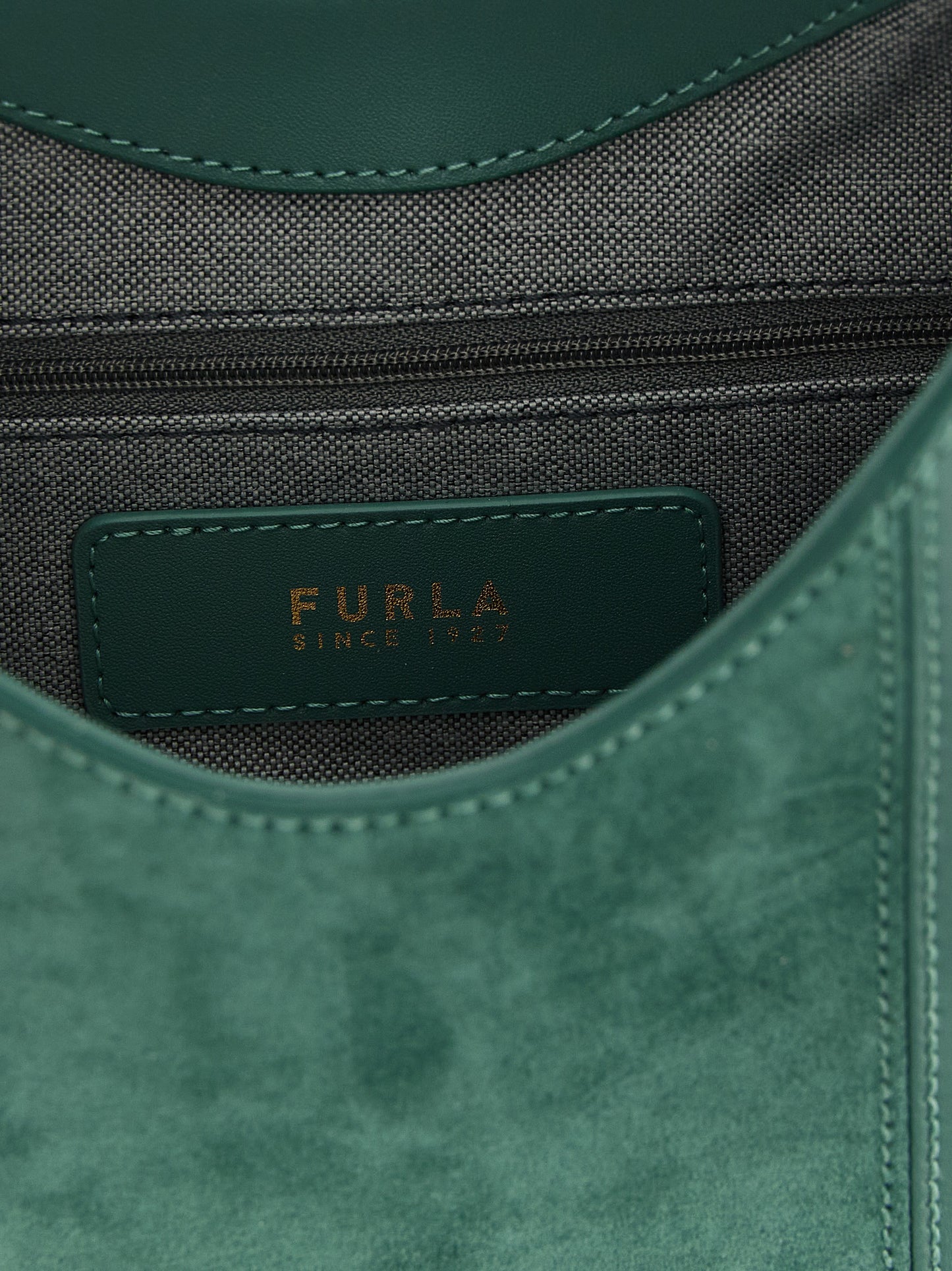 Furla Zweifarbige Schultertasche aus Kalbsleder