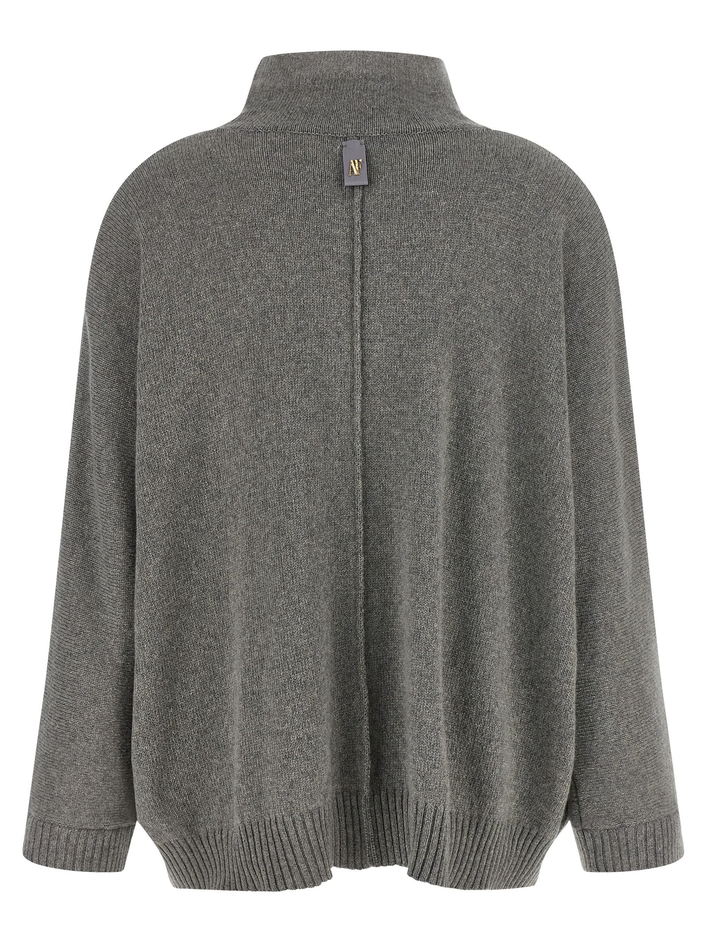 Alberta Ferretti Grauer Kaschmir-Strickjacke