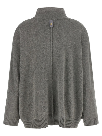 Alberta Ferretti Grauer Kaschmir-Strickjacke