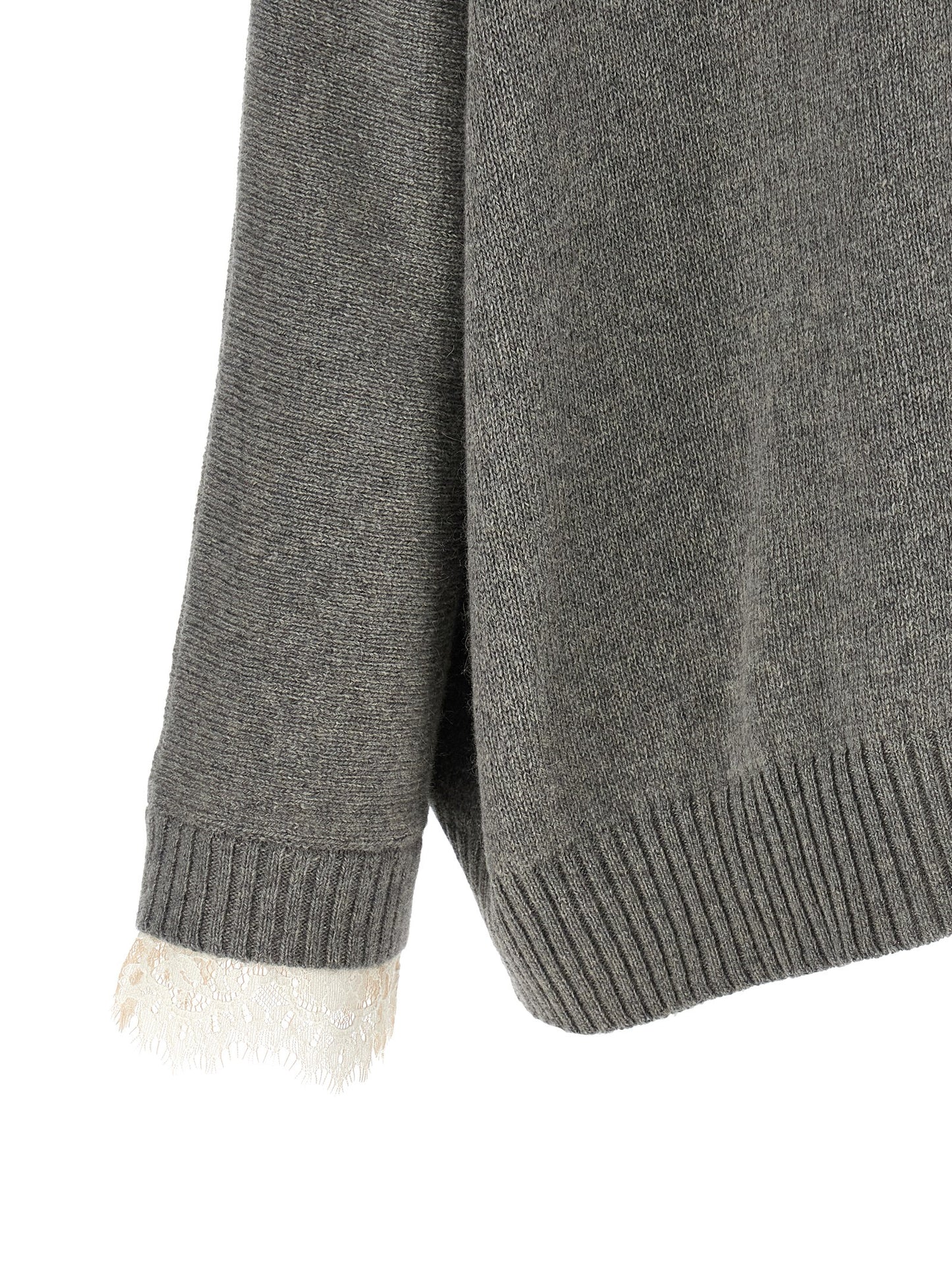 Alberta Ferretti Grauer Kaschmir-Strickjacke
