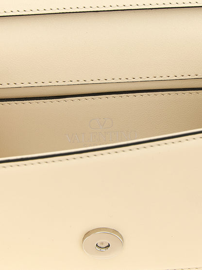 Valentino Garavani Weiße Kalbsleder-Schultertasche