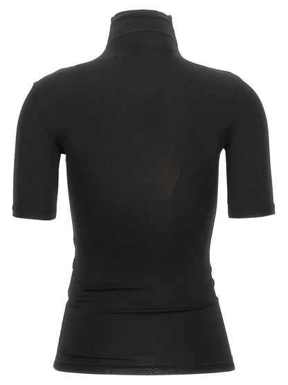 Off-White Schwarzes T-Shirt aus Acetat