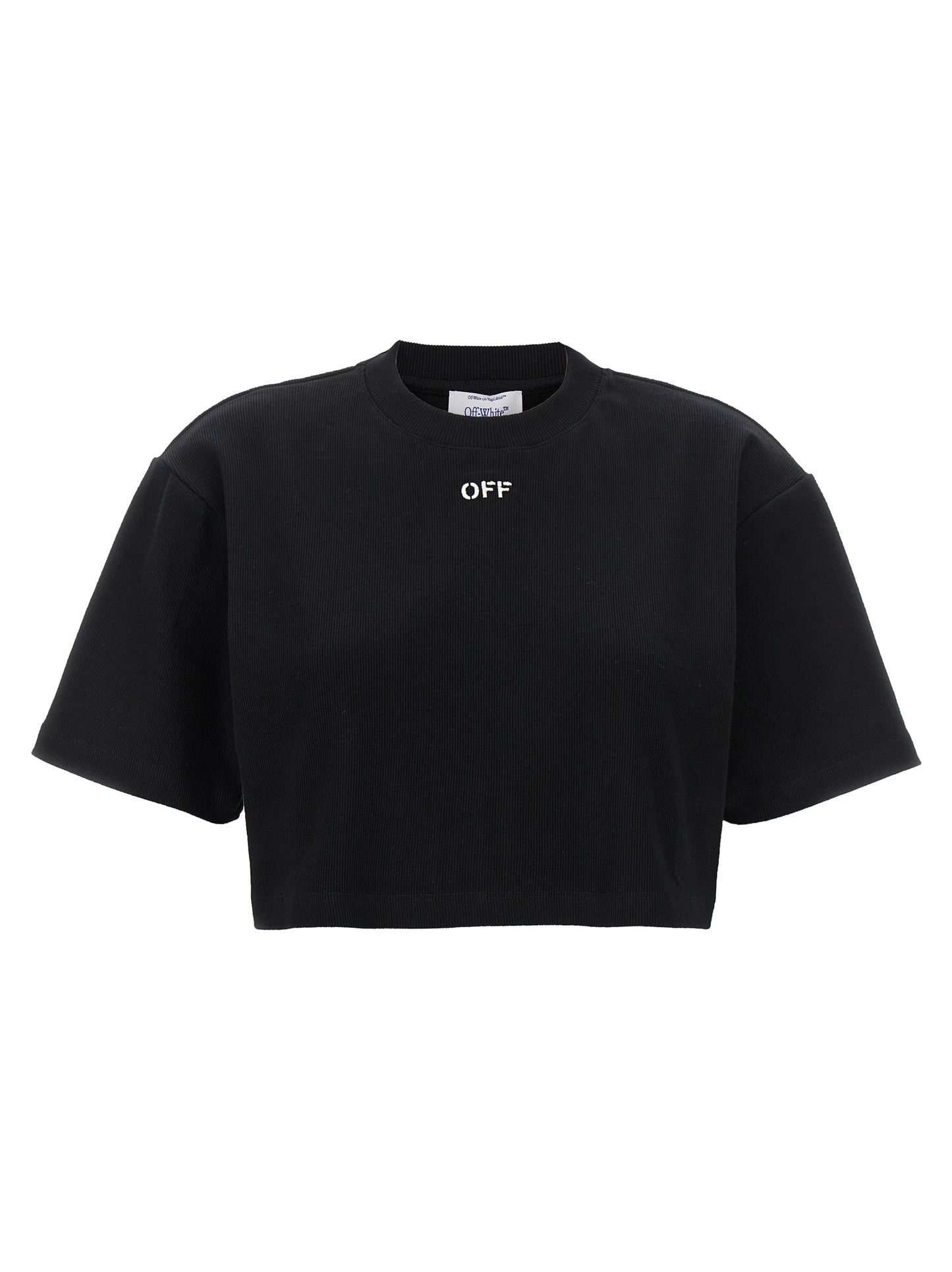 Off-White Schwarzes Baumwoll-T-Shirt