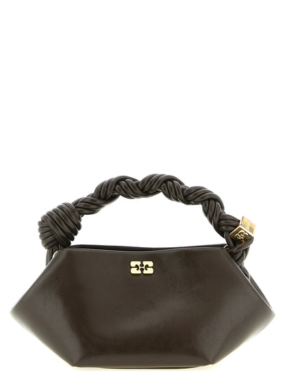 Ganni Braune Handtasche aus Polyethylen
